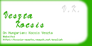 veszta kocsis business card
